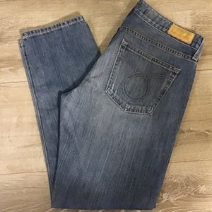 Big Star distressed mid rise crop Jeans
